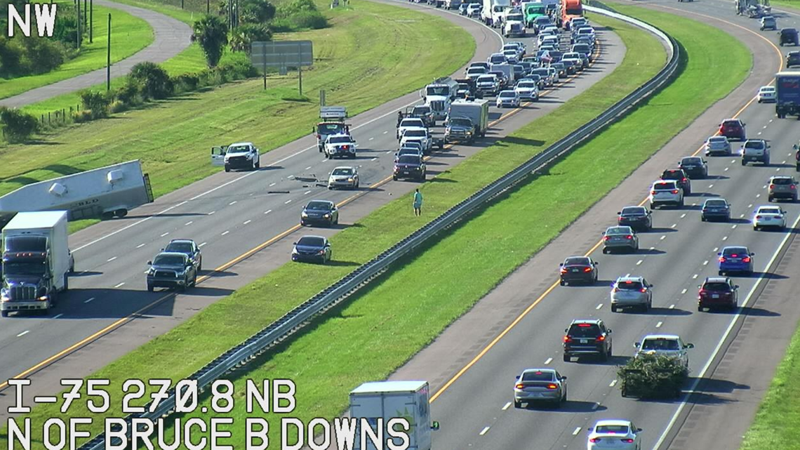 Tampa Crash Snarls Traffic On I-75 SB Near Bruce B. Downs Boulevard ...