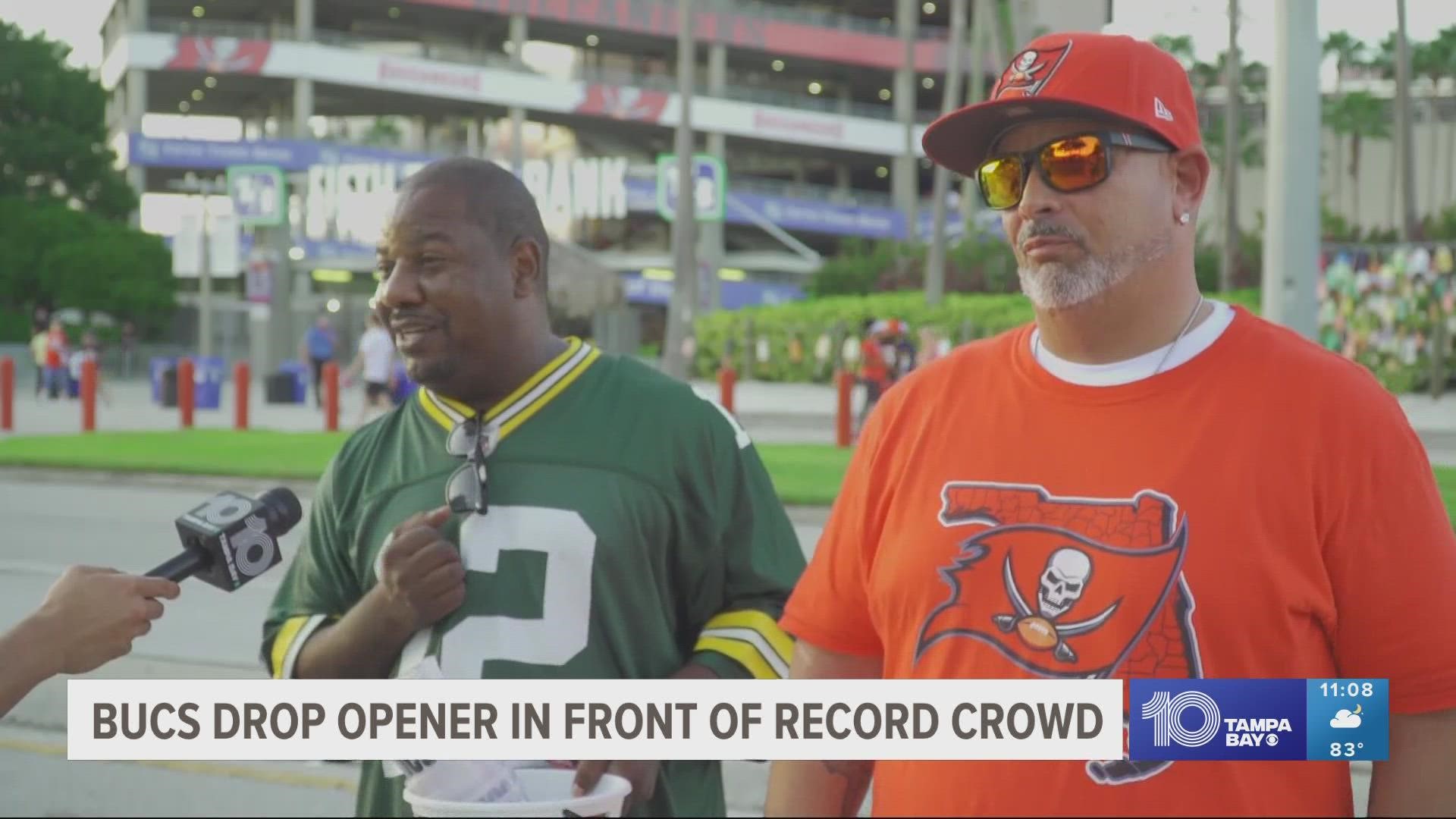 There were reportedly 69,197 people that attended Tampa Bay's game against the Green Bay Packers on Sunday.