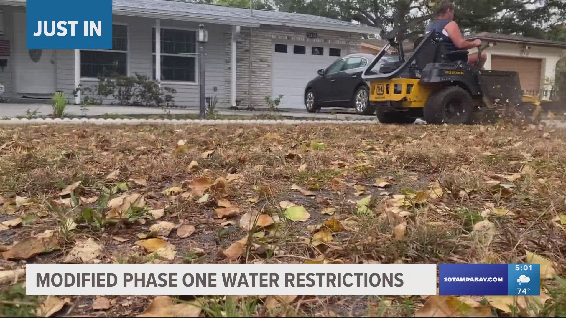 People living in Hillsborough, Pasco and Pinellas counties will only be allowed to water their lawns once a week starting next month.