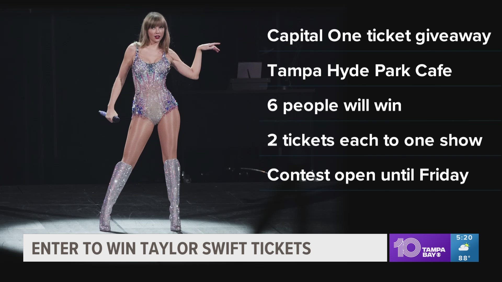 Taylor Swift fans in Tampa can enter to win 'The Eras Tour' tickets