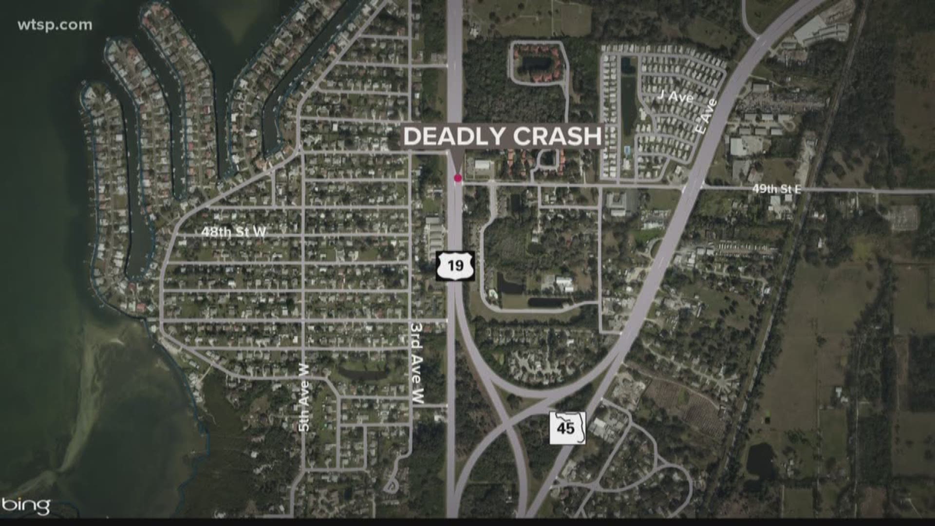 The search is on for the driver of a pickup truck believed to have hit and killed two pedestrians early Saturday morning.

It happened just after 2:30 a.m. on U.S. 19 at 49th Street East, according to the Florida Highway Patrol.

Troopers say a 47-year-old man and a 13-year-old were walking south on U.S. 19 on the shoulder when a white Chevrolet Silverado drove off the road and crashed into them.