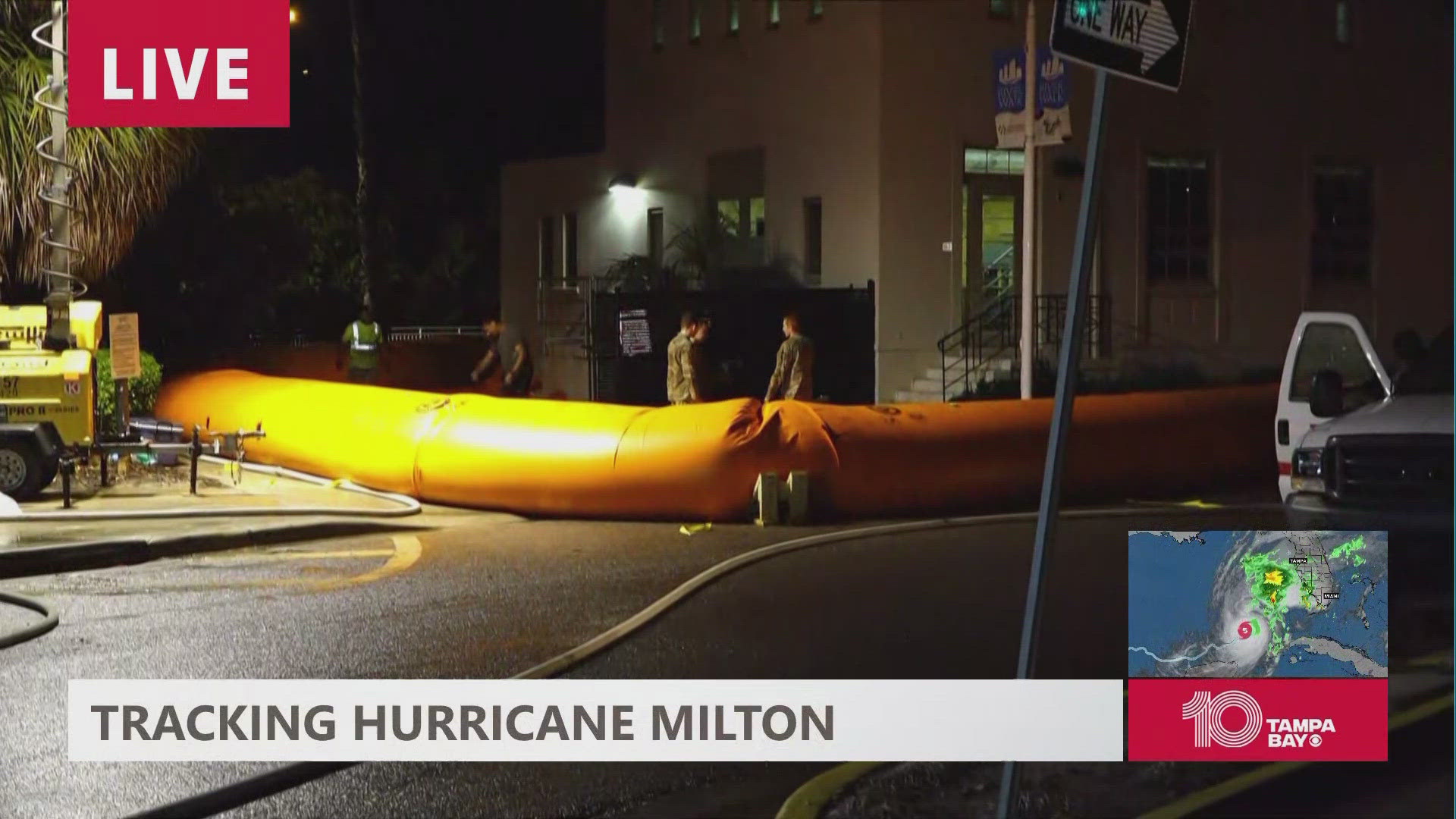 Officials are hoping this barrier will keep water out since flooding causing the facility to shut down during Hurricane Helene.