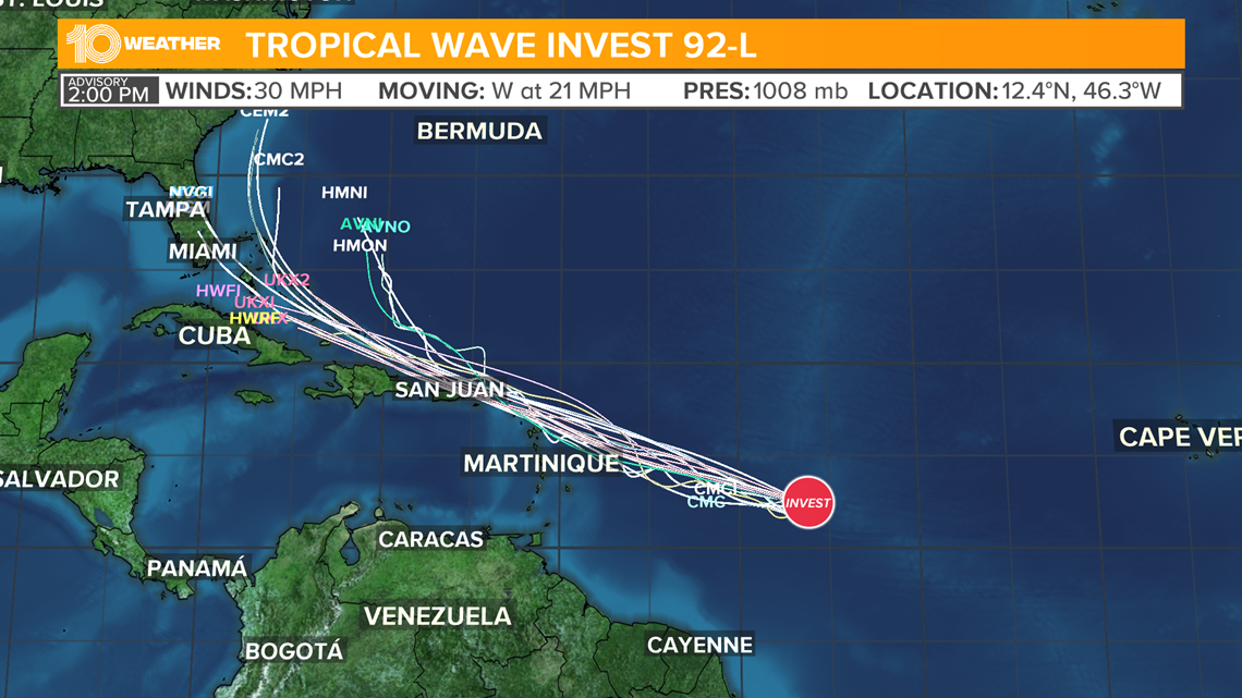 Invest 92L could Tropical Storm Isaias this week