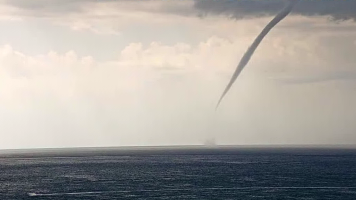 Clearwater Beach waterspout caught on camera