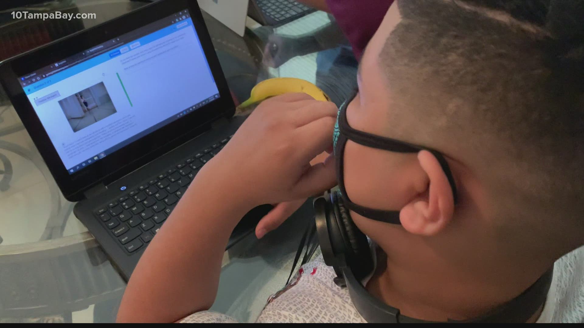 Through the Tech Connect program, students who are remote learning get Wi-Fi and a computer to help them stay on task.