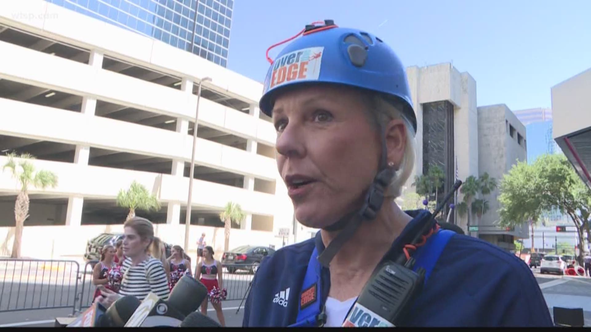 Mayor-elect Jane Castor is not afraid of heights. At least, she didn't seem afraid as she jetted down the side of the Hilton in downtown Tampa Saturday. 

The former police chief joined current police chief Brian Dugan and about 40 others for the fifth annual, “Over The Edge" event. The hours-long party raises money for Big Brothers Big Sisters, a mentorship program for young children in the area.