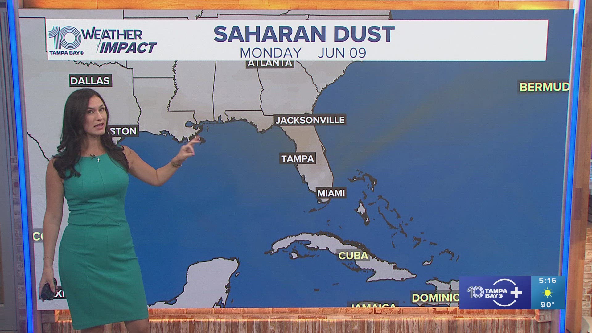A cloud of Saharan dust is drifting into Florida — a common summer event that brings dry air, hazy skies and stunning sunsets across the region.
