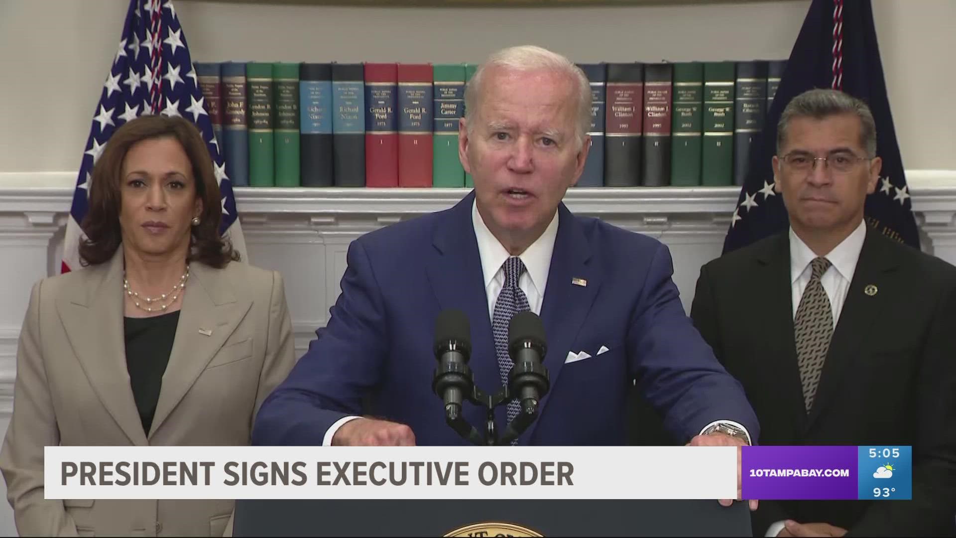 Biden is expected to formalize instructions to the Departments of Justice and Health and Human Services to push back on efforts to limit abortion access.