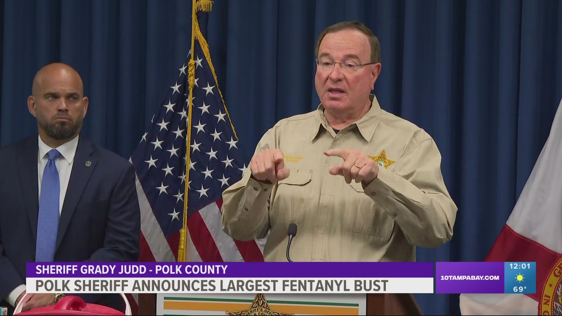 Polk County Sheriff's Office detectives seized more than 11 pounds of fentanyl, enough to kill more than two million people.