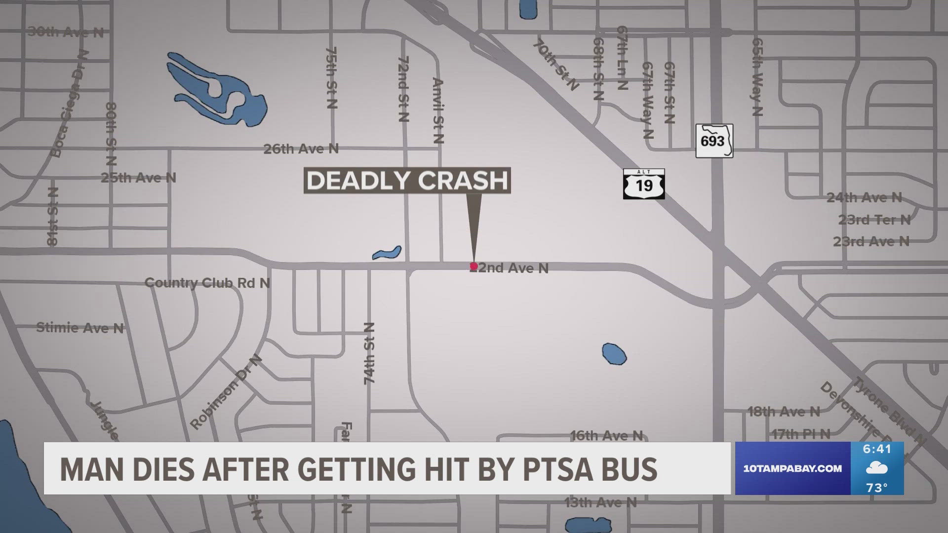 A man was killed after colliding with a PSTA bus Tuesday morning in St. Petersburg, police say.