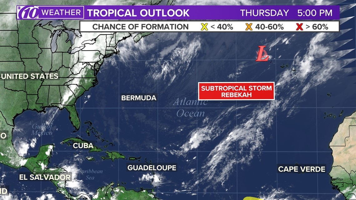 Subtropical Storm Rebekah Forms In The Atlantic | Wtsp.com