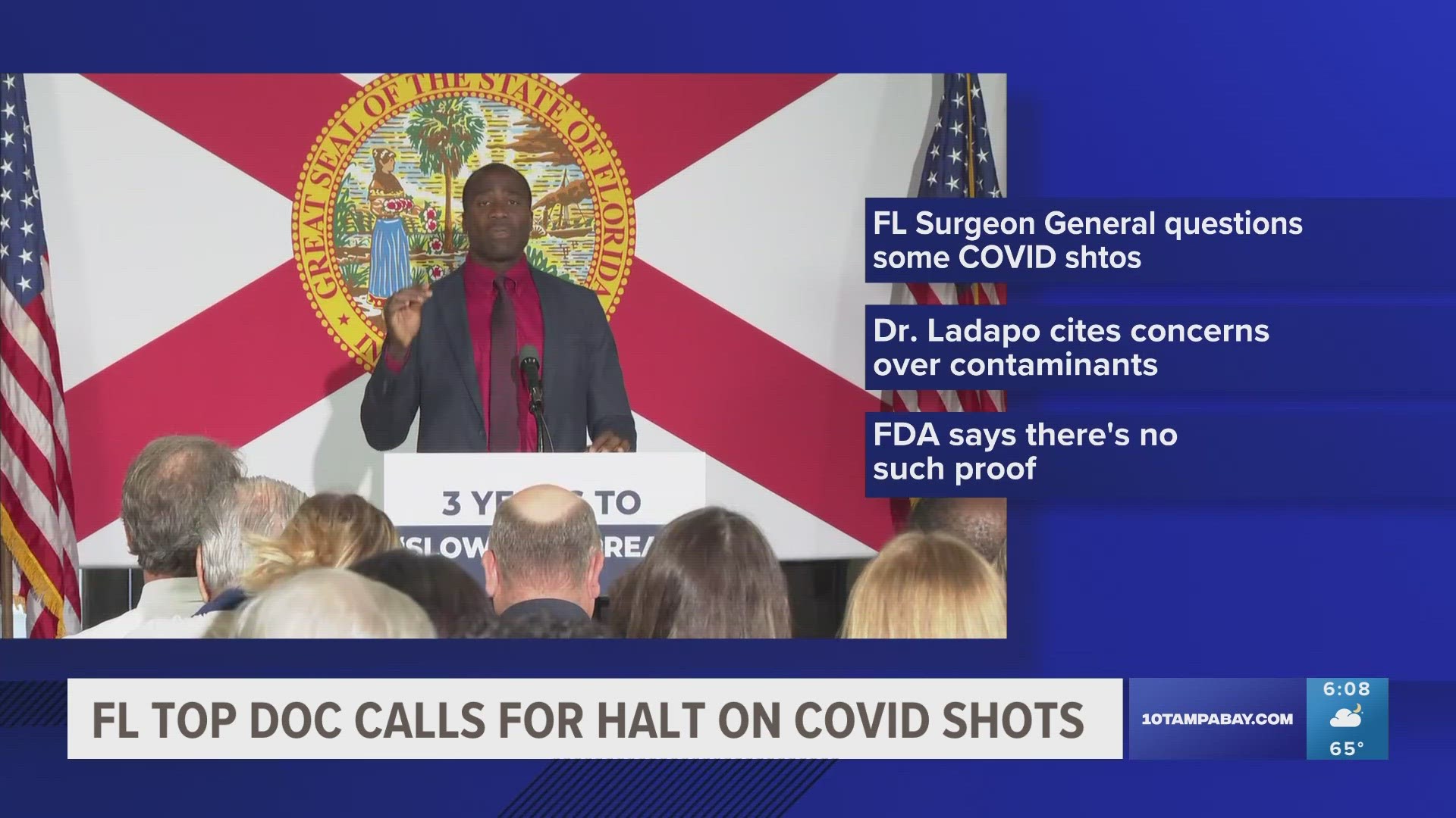 FL Surgeon General Calls For Halt On COVID-19 Vaccines; FDA Says His ...