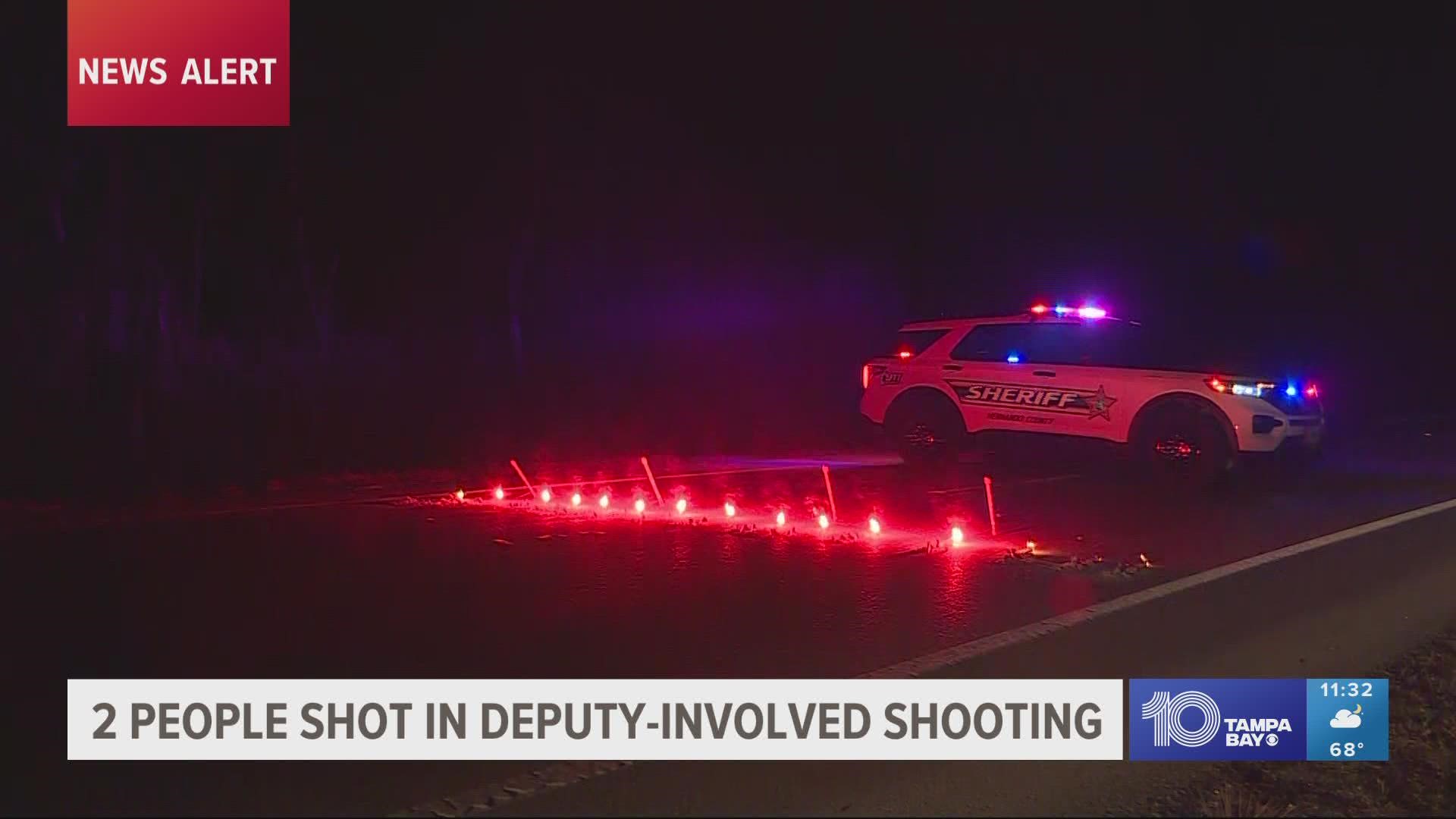 The Hernando County Sheriff's Office says no deputies were hurt during the shooting.