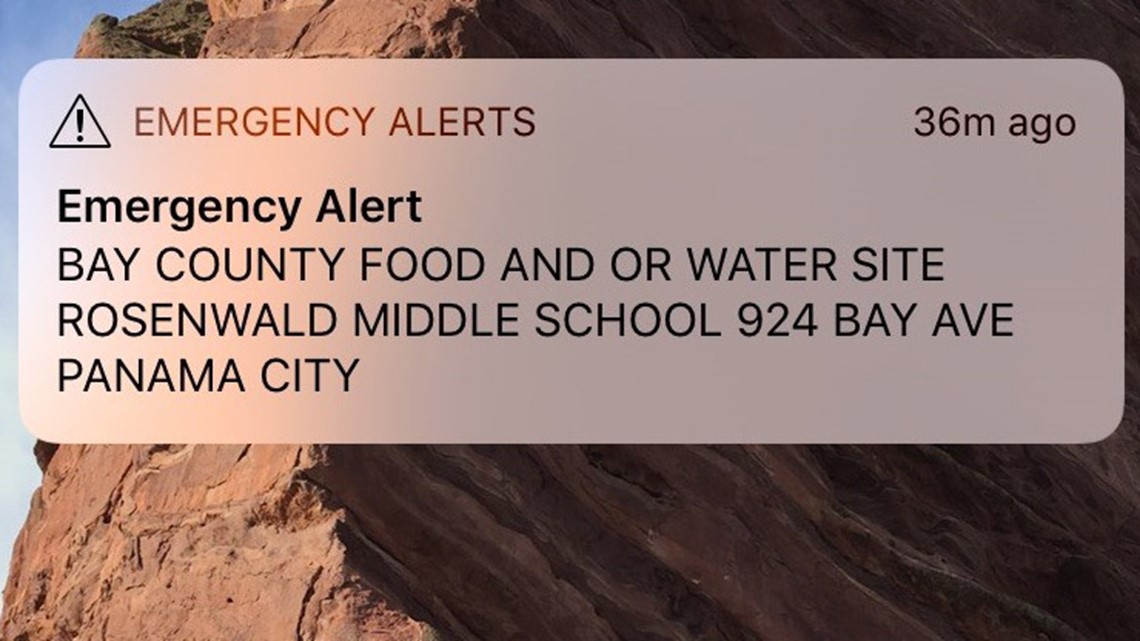 Emergency alert for Bay County sent to phones statewide