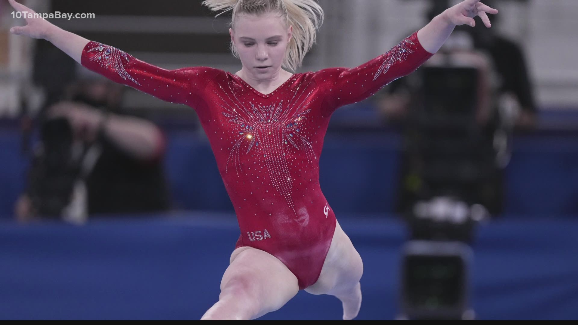 The gymnast has been training for the Olympics with her dad since she was 10. Now, she'll be representing Team USA in Tokyo.