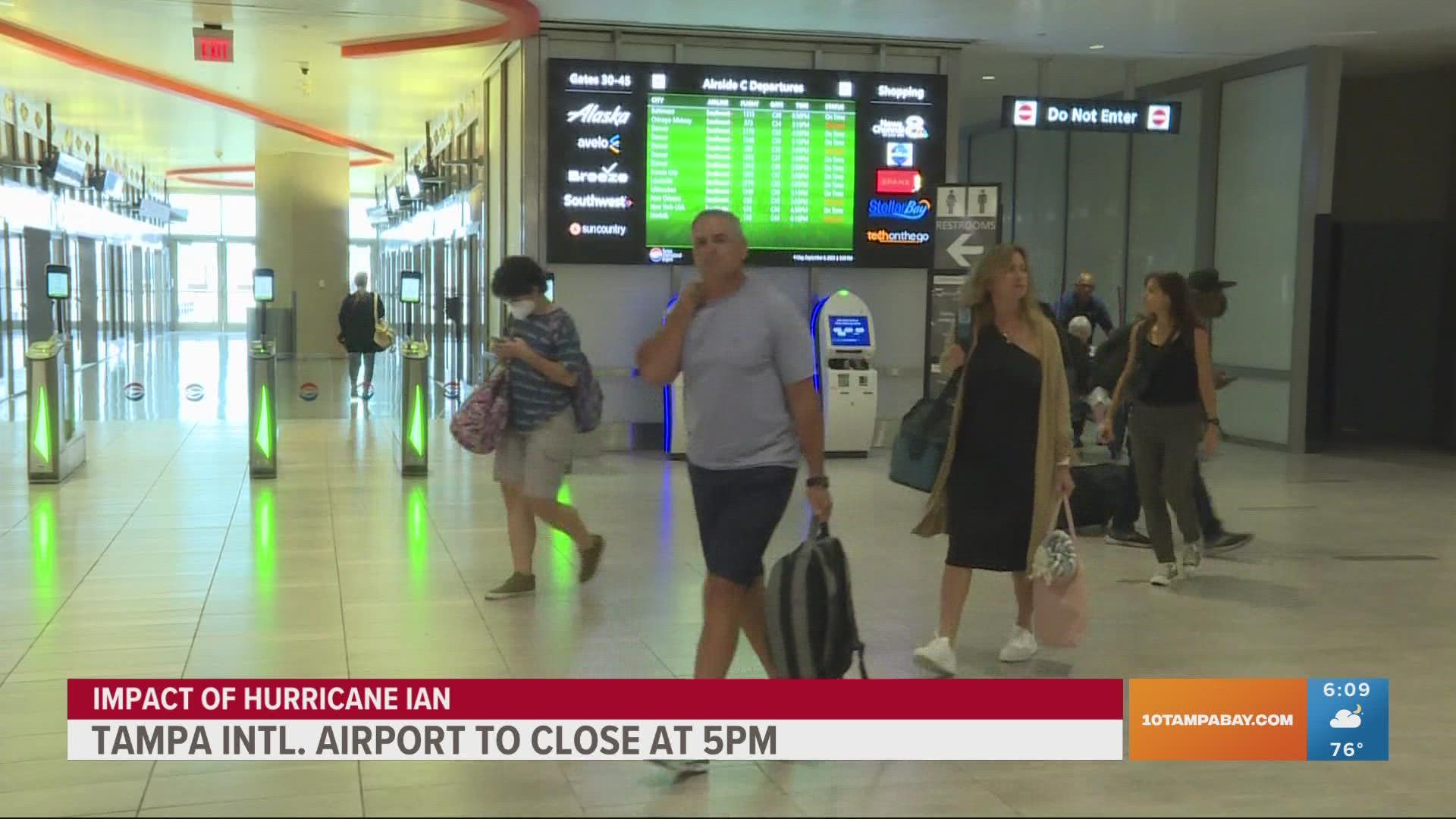 If you are flying out of Tampa International Airport on Tuesday, the airport recommends arriving two hours early.