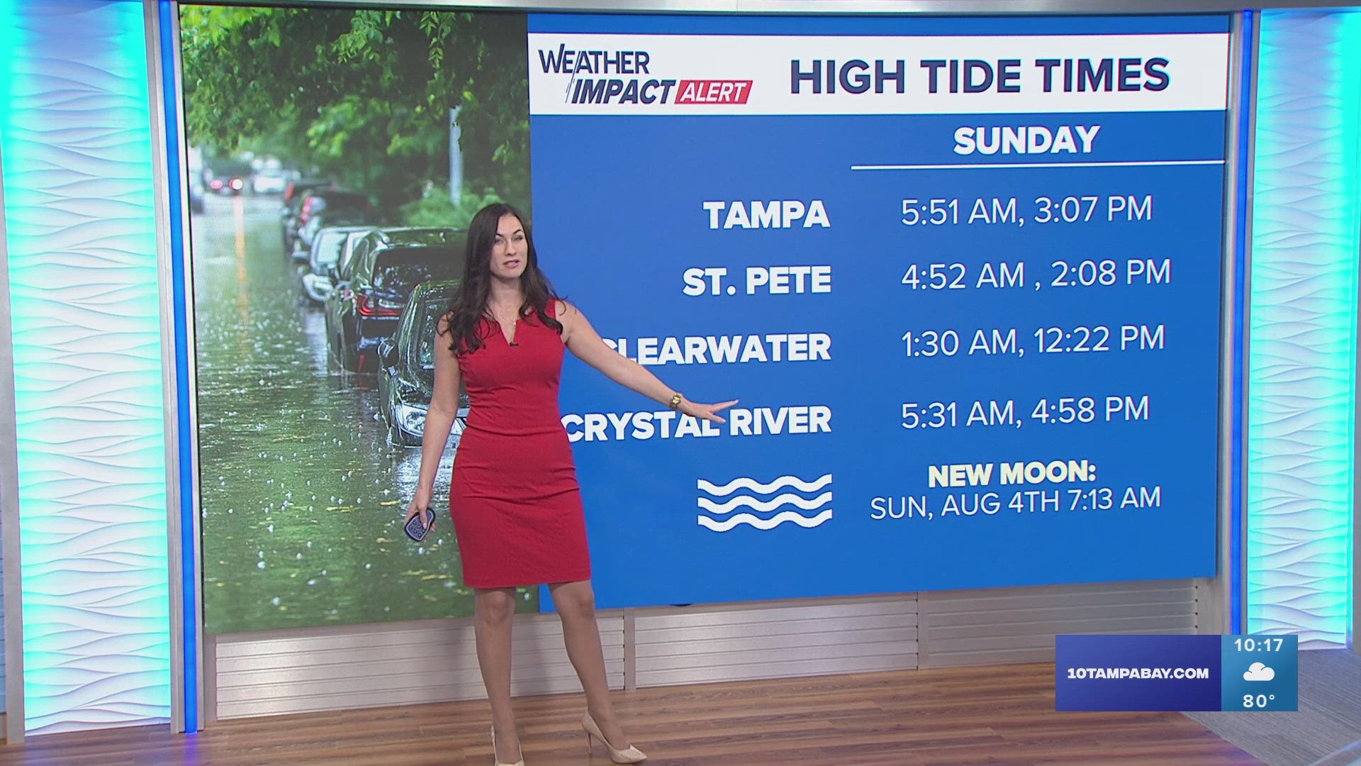 Tide times also play a factor when it comes to the threat of storm surge.