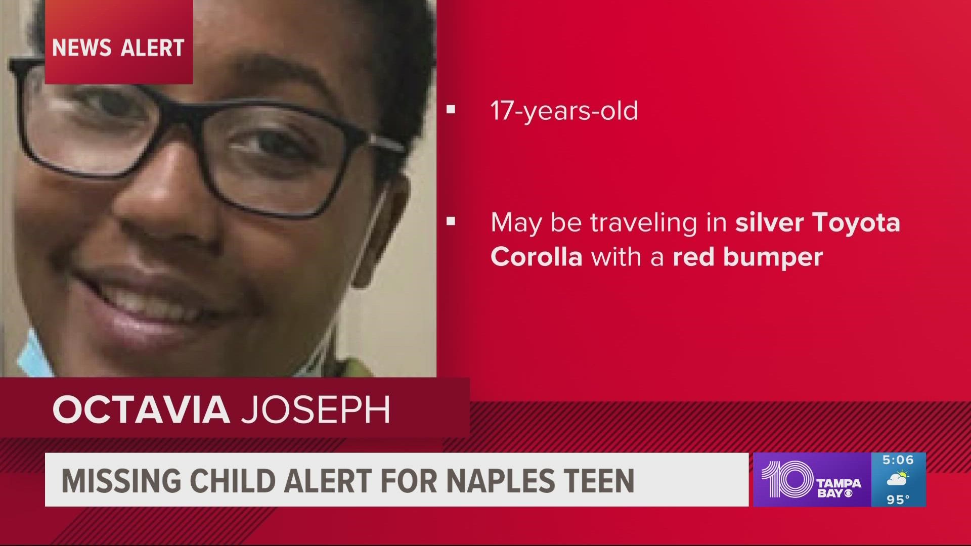 Octavia Joseph was last seen in the area of Horseshoe Drive South.