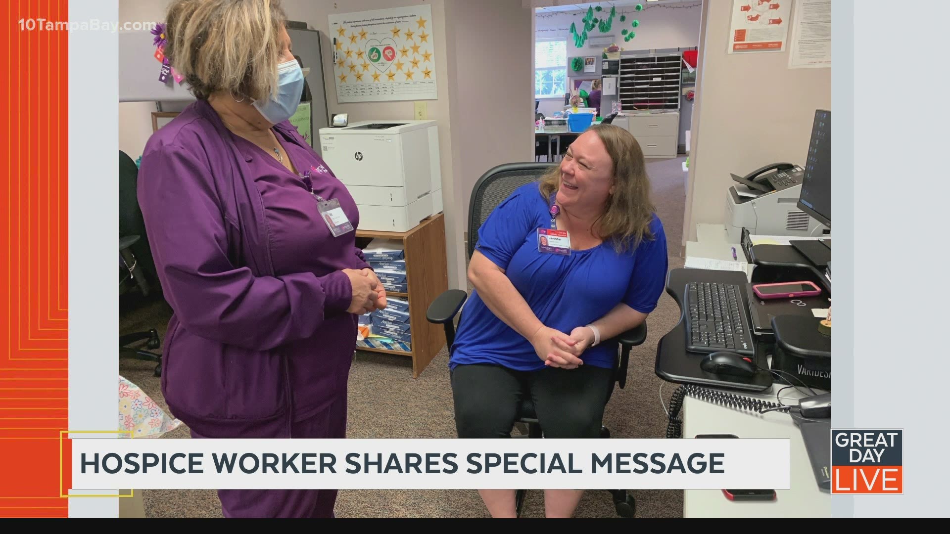 Hospice worker shares special message