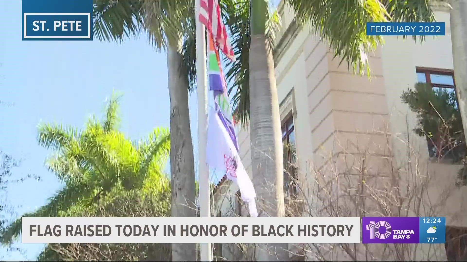 The flag will fly outside of St. Pete City Hall.