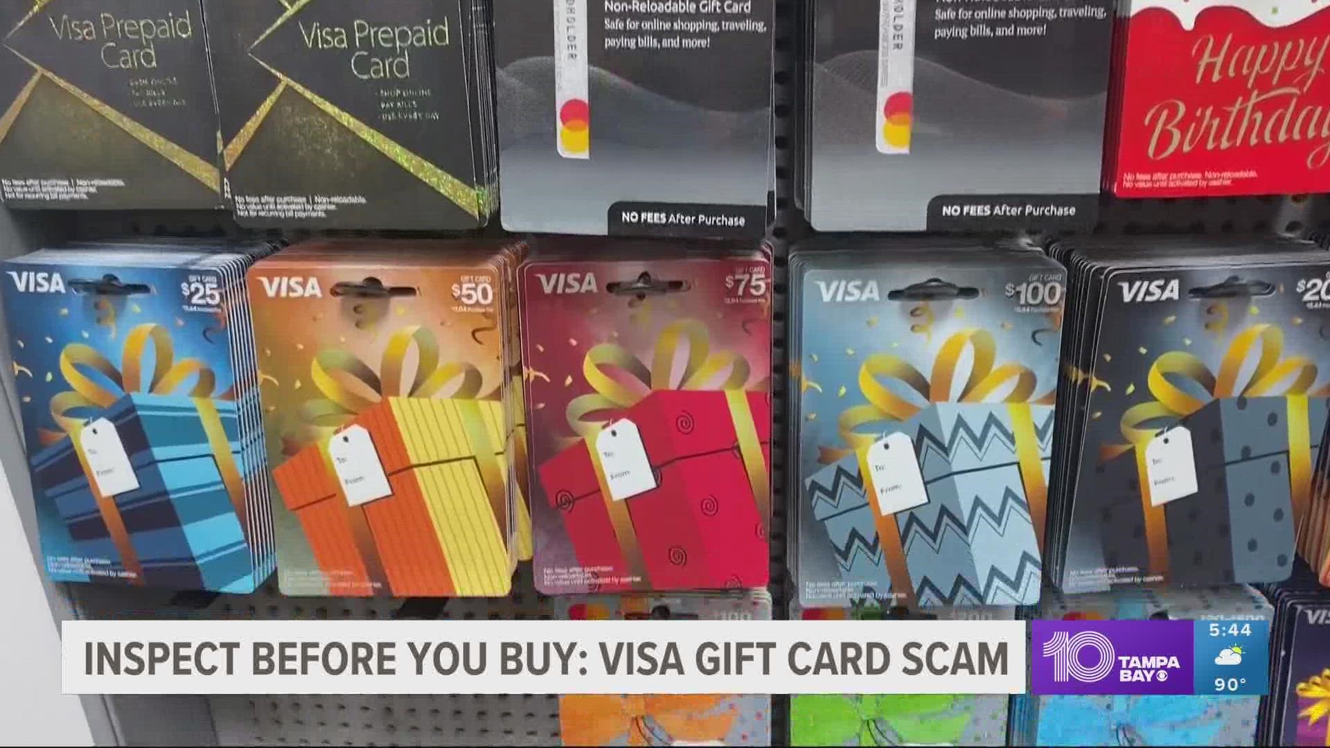 Gift cards warning  Vanilla Visa gift cards drained before