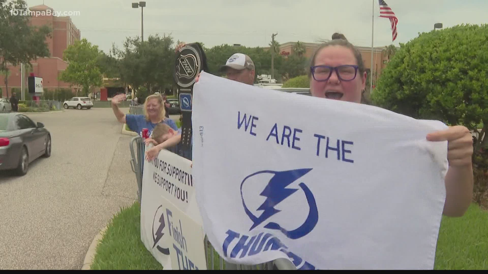 The team touched down before Elsa is expected to impact the area. The Bolts lost in OT against the Canadiens.