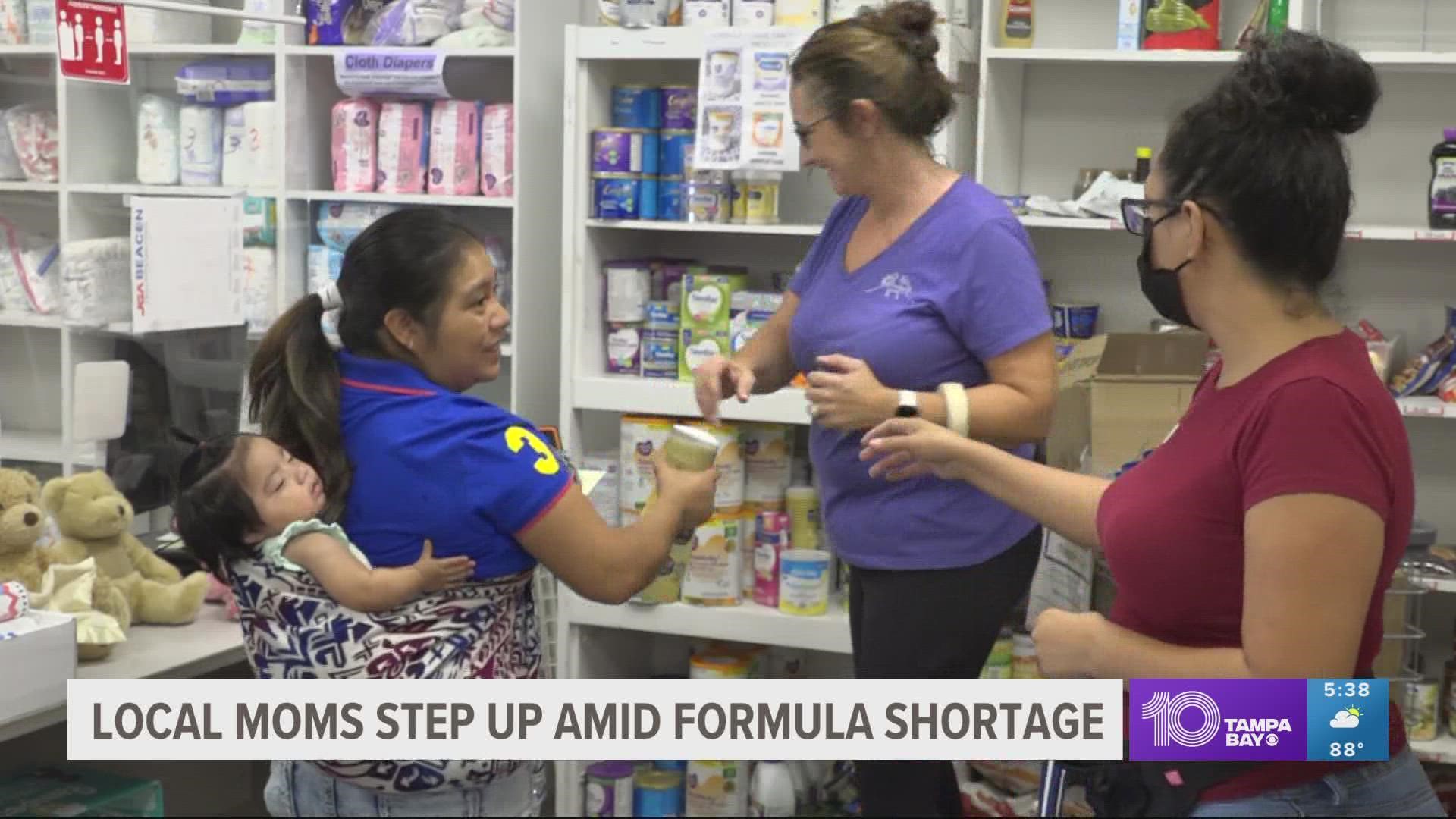 Shelves are still empty in many stores, and struggling families are getting creative in a bid to find a supply of baby formula for their infants.