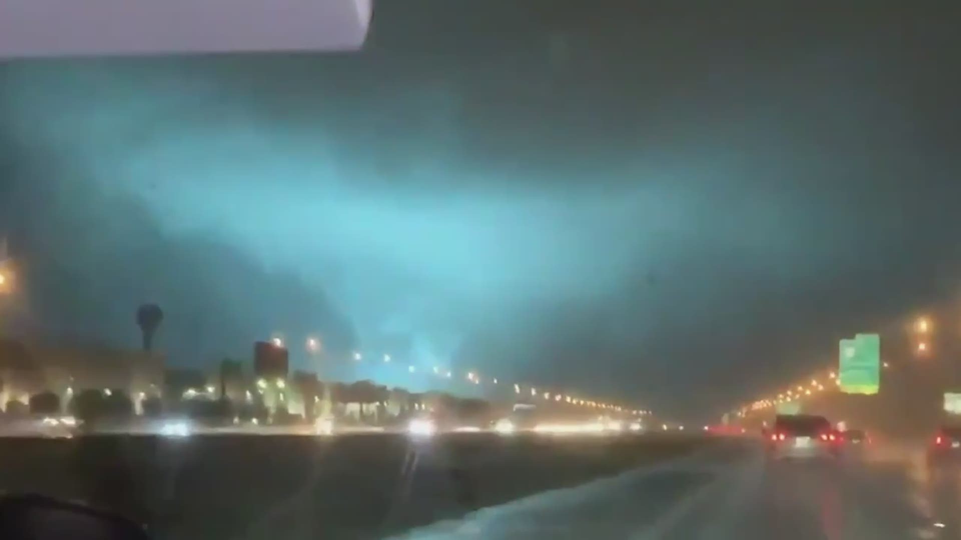 New video from Tampa photographer Melissa Korta actually appears to have caught a tornado approaching I-4 Friday evening near Polk Highway.