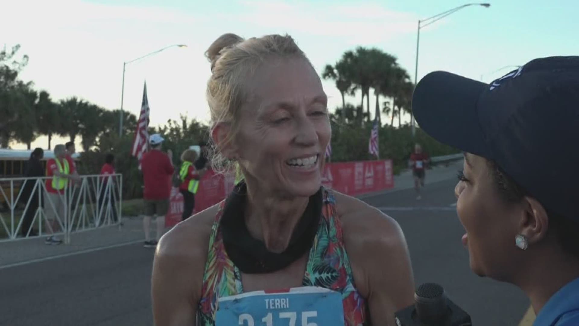 The first woman to finish the Skyway 10K said, eventually, you can conquer the incline of the Sunshine Skyway Bridge.