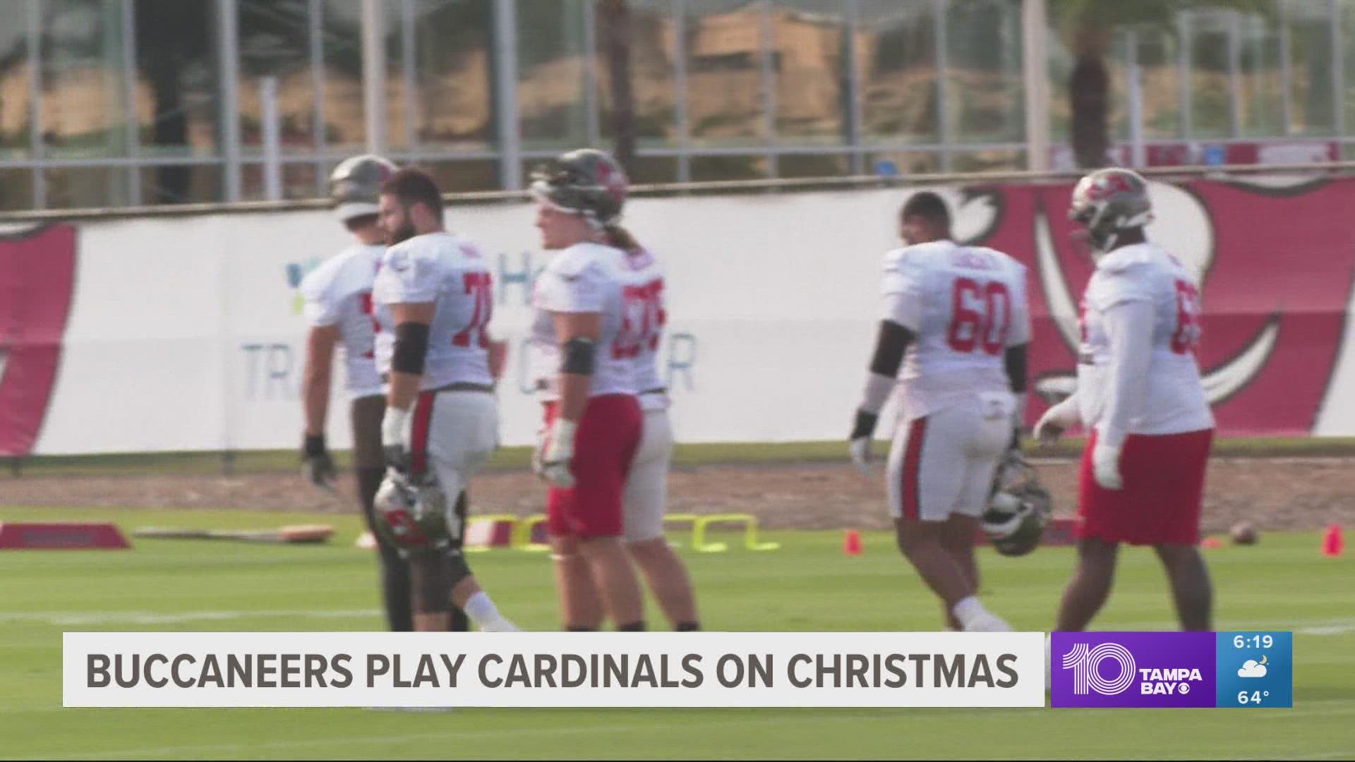 Buccaneers prepare to play Cardinals on Christmas 