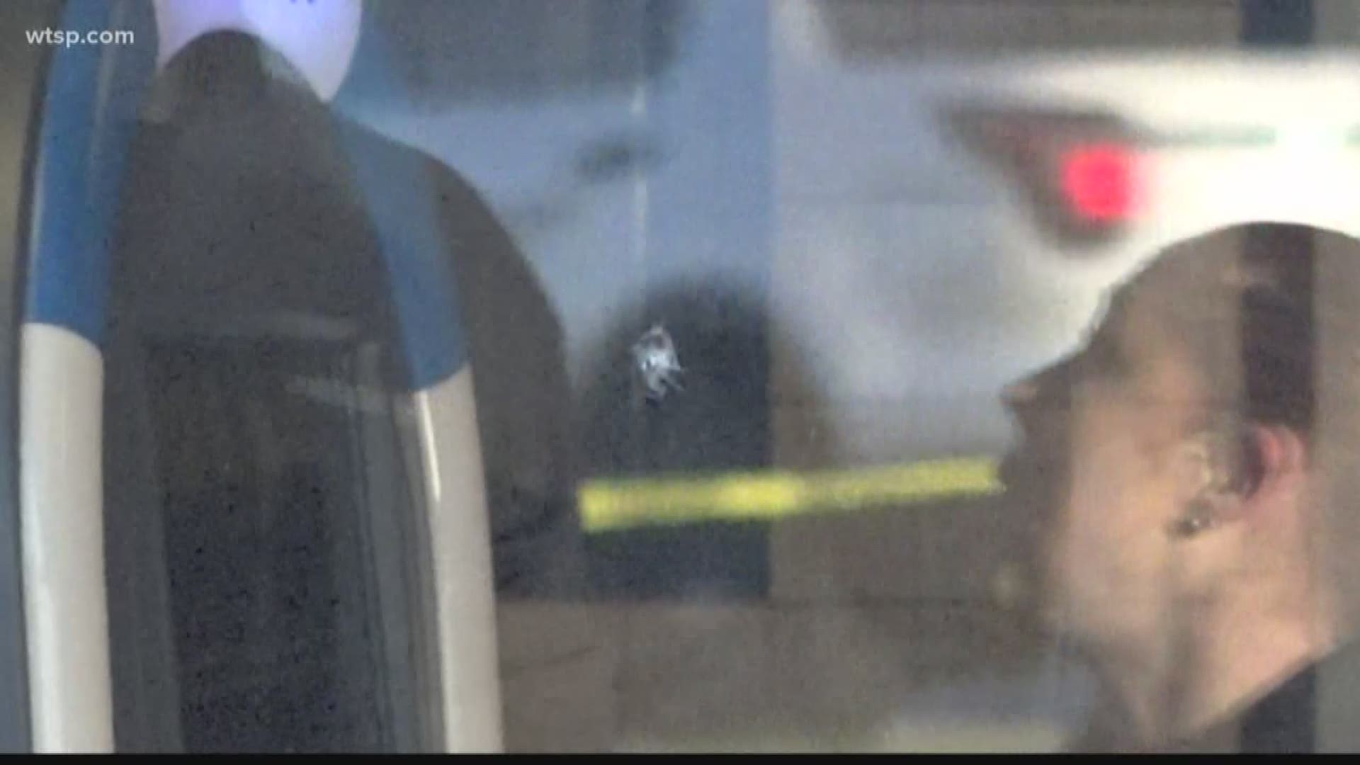 Officials believe someone fired a pellet gun through the window, hitting the cook.