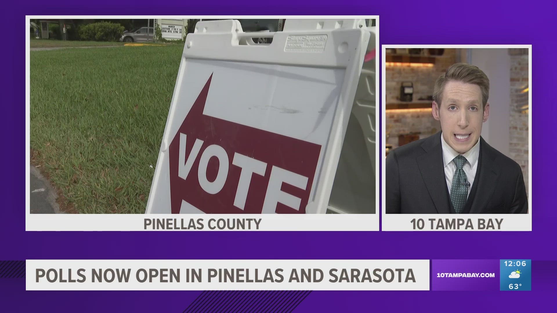 People in 11 Pinellas County cities can cast their votes until 7 p.m.