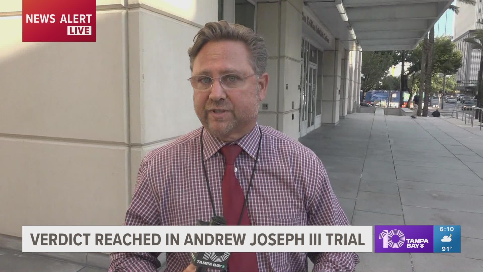 Andrew Joseph III's parents are set to receive $13.5 million following the lawsuit.