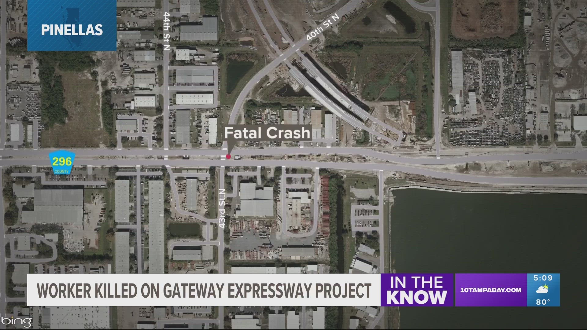 Authorities say the 55-year-old construction worker was flagging traffic for the Gateway construction project when he was hit.