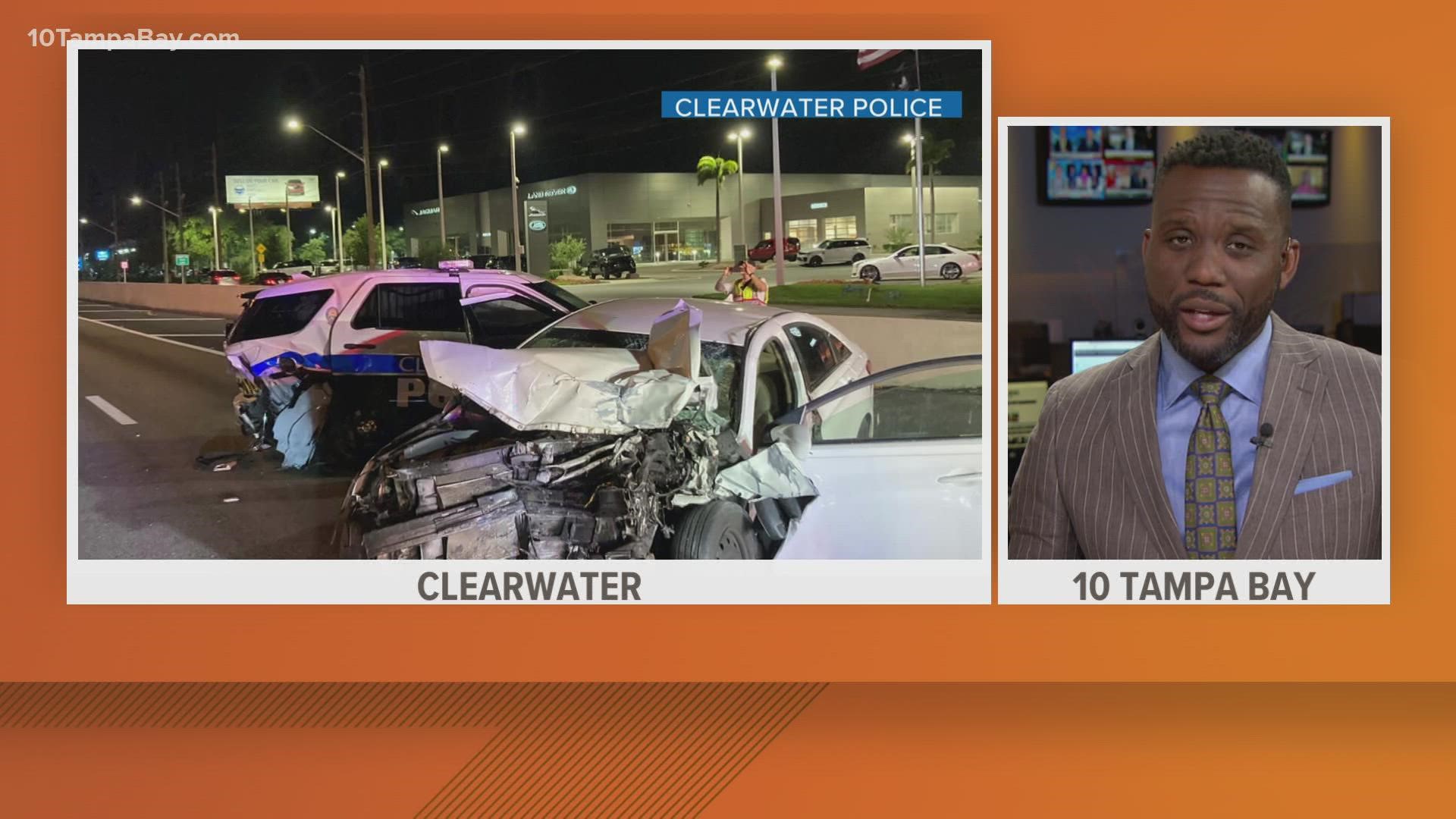 No officers were injured, the Clearwater Police Department explains.