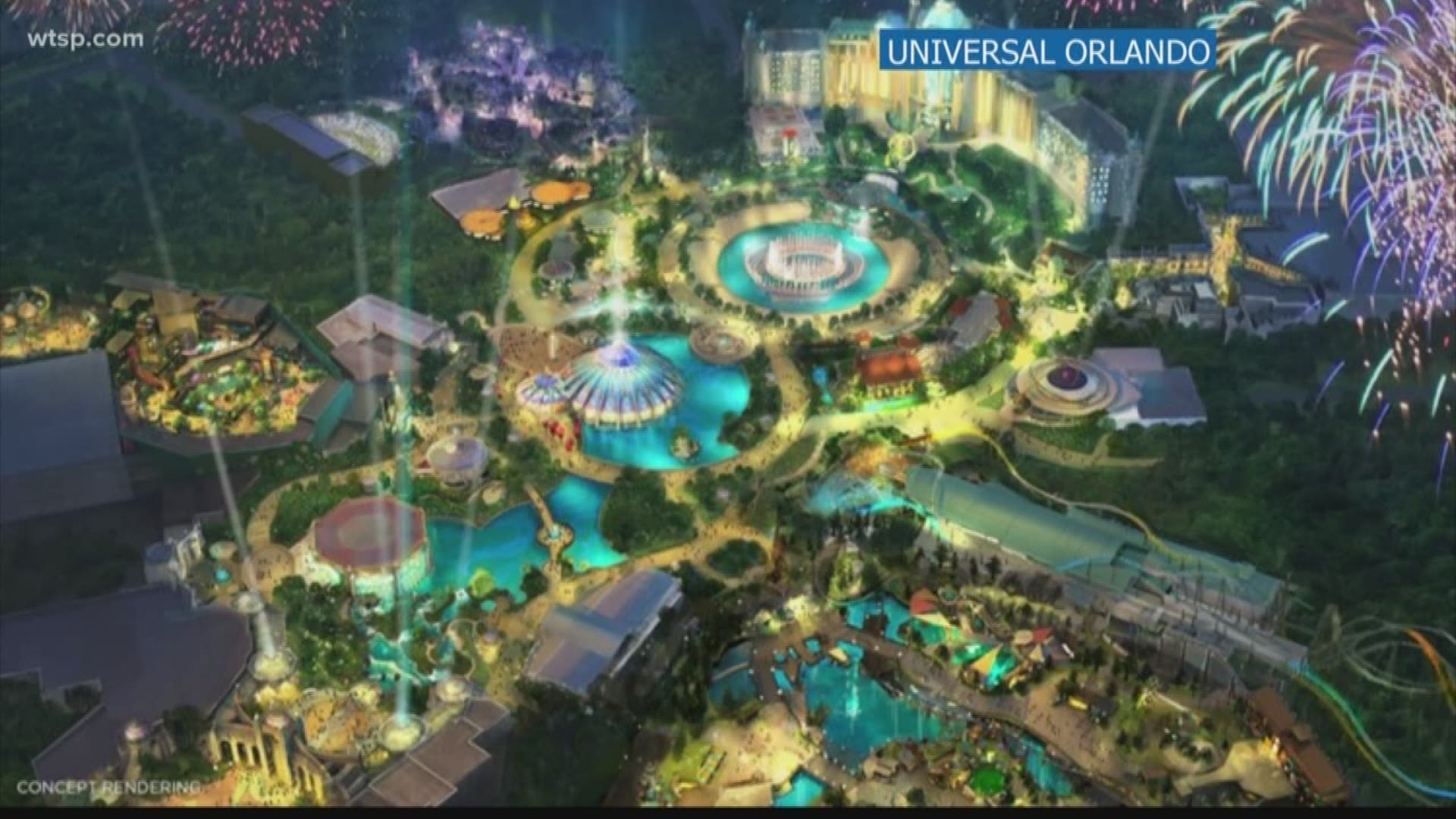 Universal Orlando is building a new theme park: Universal's Epic Universe.

At a Thursday morning news conference, the company announced the new park will be the largest investment in one of its theme parks.

Universal said the new theme park will be on a large swath of land near the Orange County Convention Center. According to property records, Universal Creative Partners own more than 500 acres near the convention center.