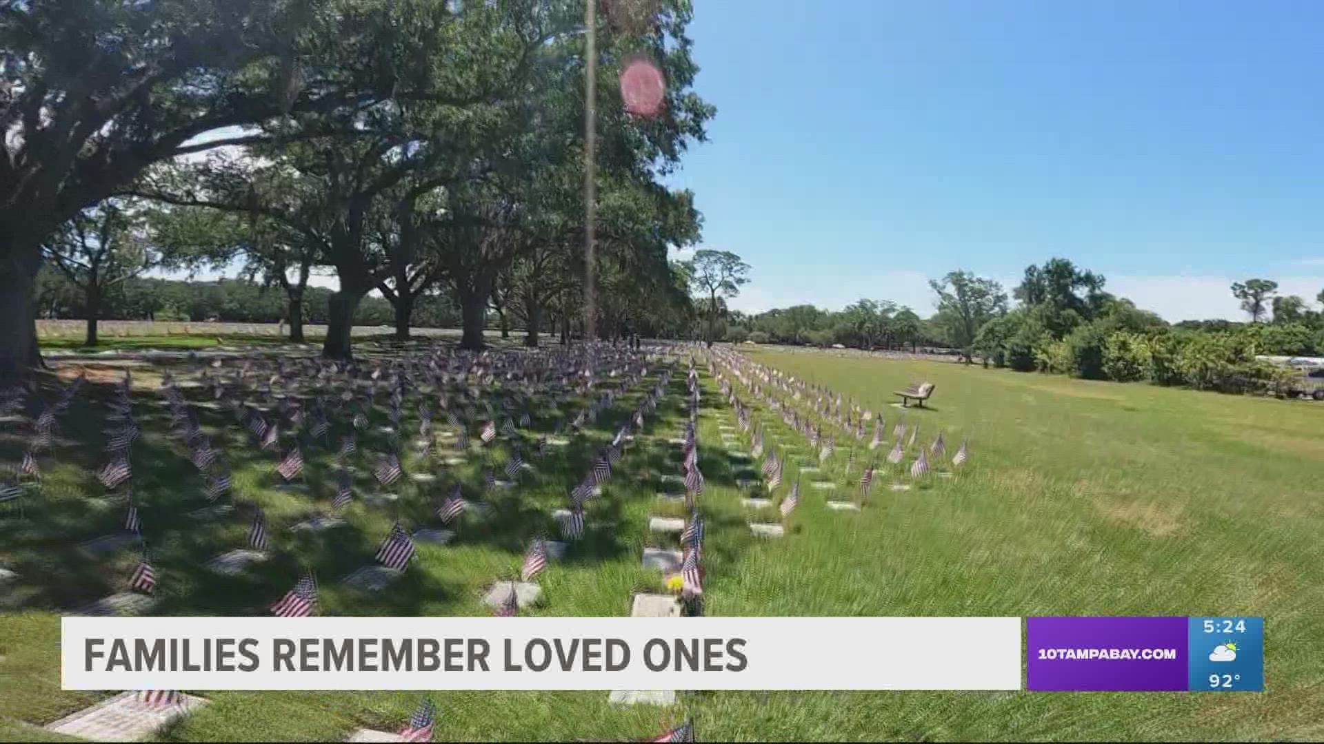 Families remembered loved ones at Bay Pines National Cemetery this