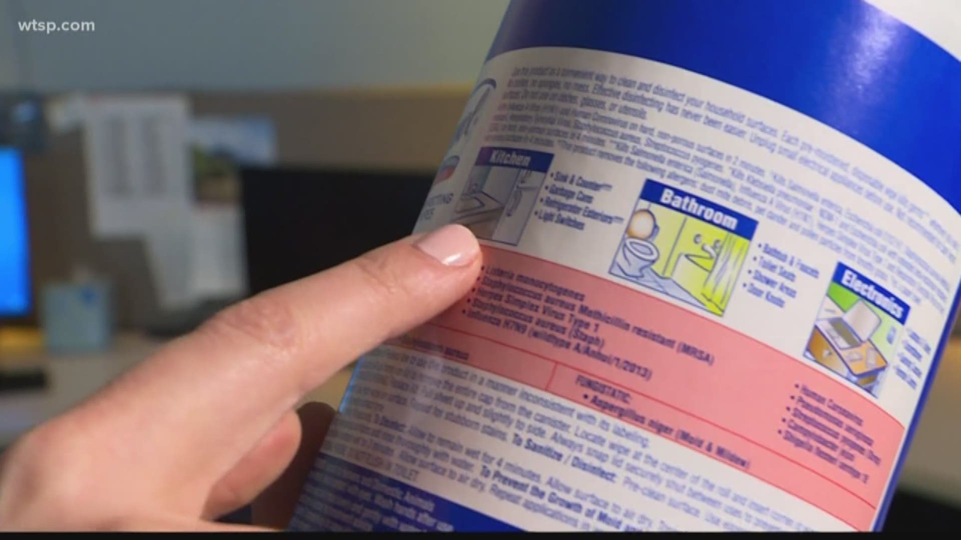 Before you clean and disinfect, read a product’s label to make sure you’re using it properly and effectively.