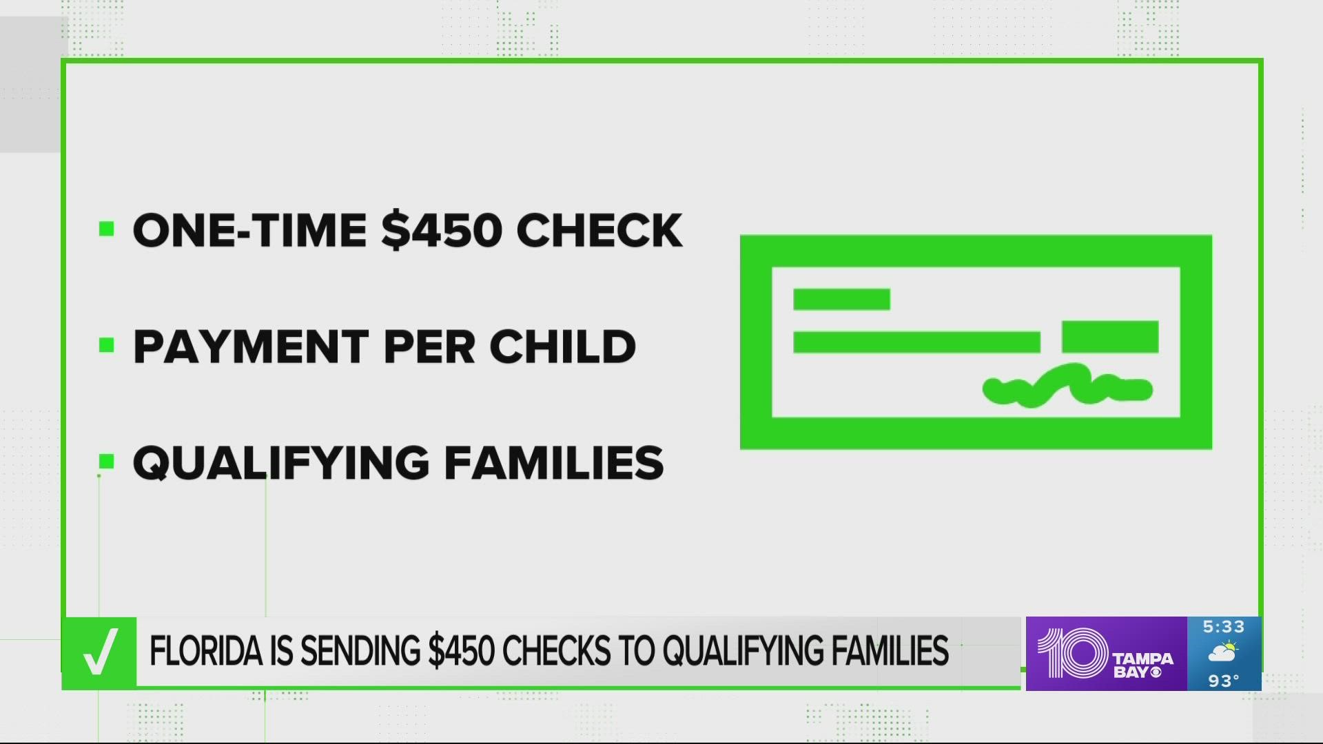 To all the Florida families who randomly received a letter in the mail from Gov. Ron DeSantis with a check inside — don't throw it away thinking it's a scam.