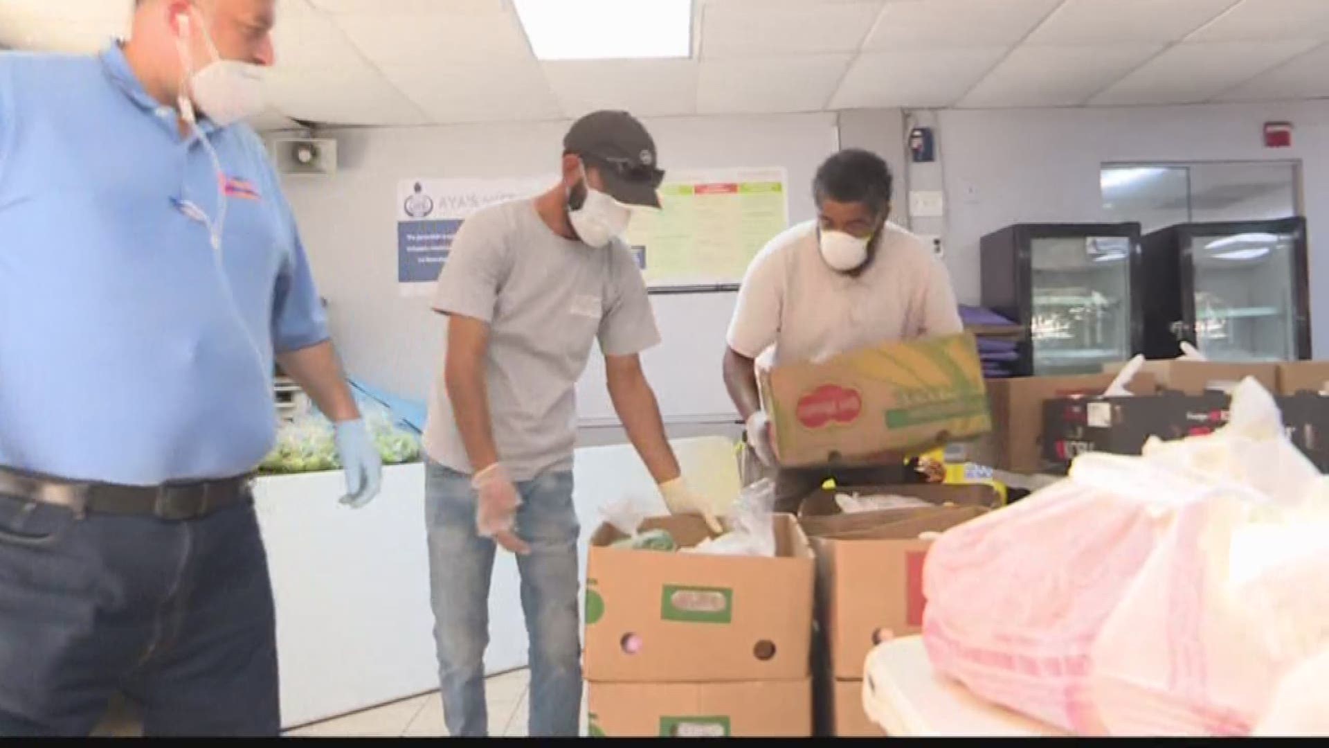 10News photojournalist Chad Crowmwell caught up with members of the Islamic Community of Tampa as it prepares to kick off a food distribution.