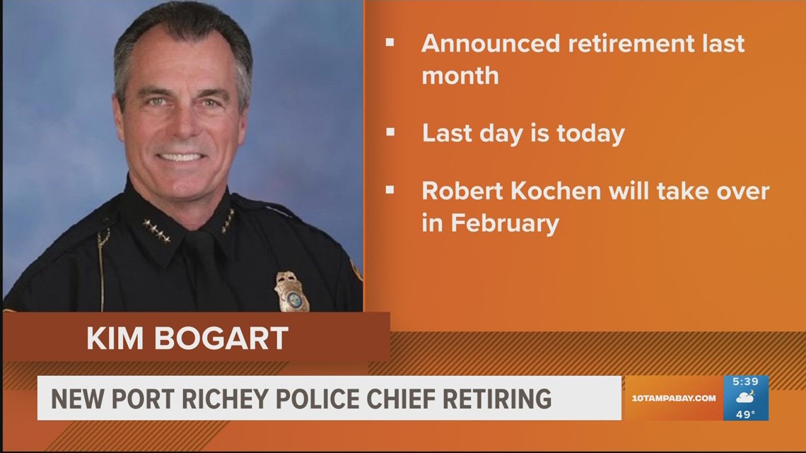 New Port Richey police chief retiring; last day is Friday