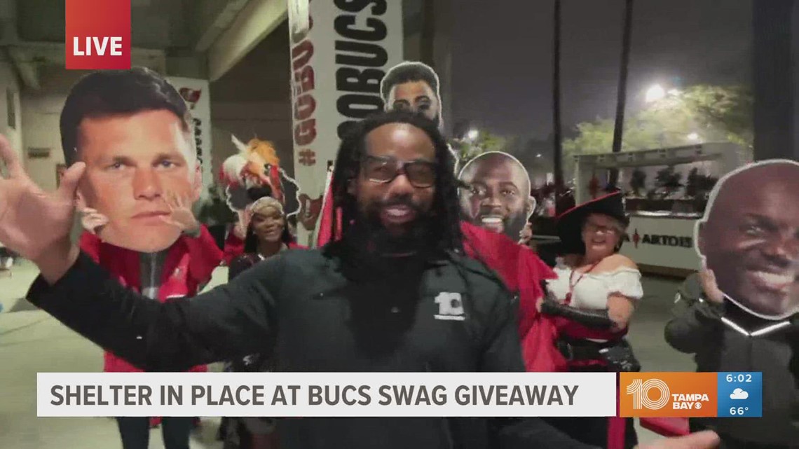 Storms delays Bucs swag giveaway at Raymond James Stadium
