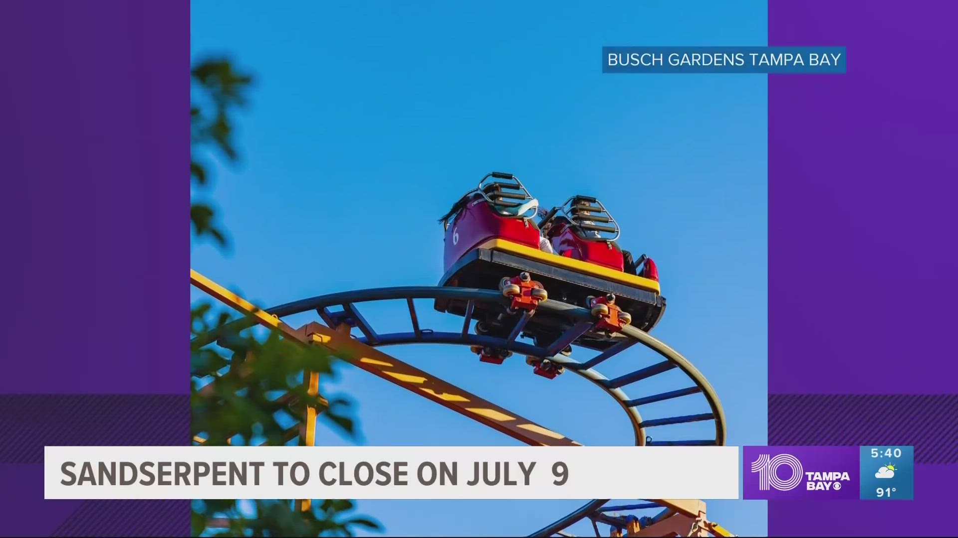 Park officials say guests have until July 9 to ride the 5-story-tall one last time before it's permanently gone.