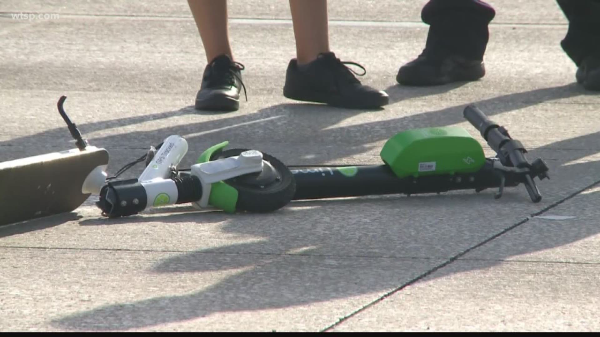 Police are on the scene of a crash involving a Tampa electric scooter and tanker truck.

Police closed the westbound lanes of South 20th Street near Stuart Street.

The person on the scooter was taken to the hospital, according to police.