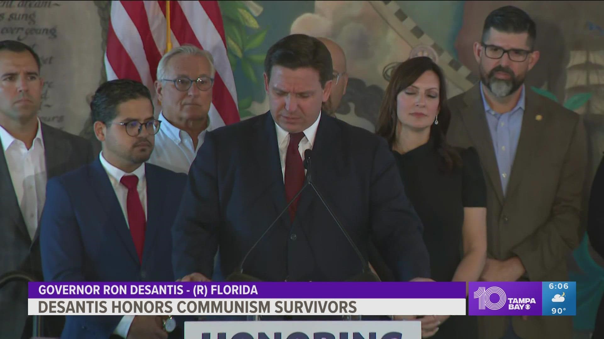 Lt. Gov. Jeanette Nuñez and State Sen. Manny Diaz joined the governor for the announcement and bill signing.