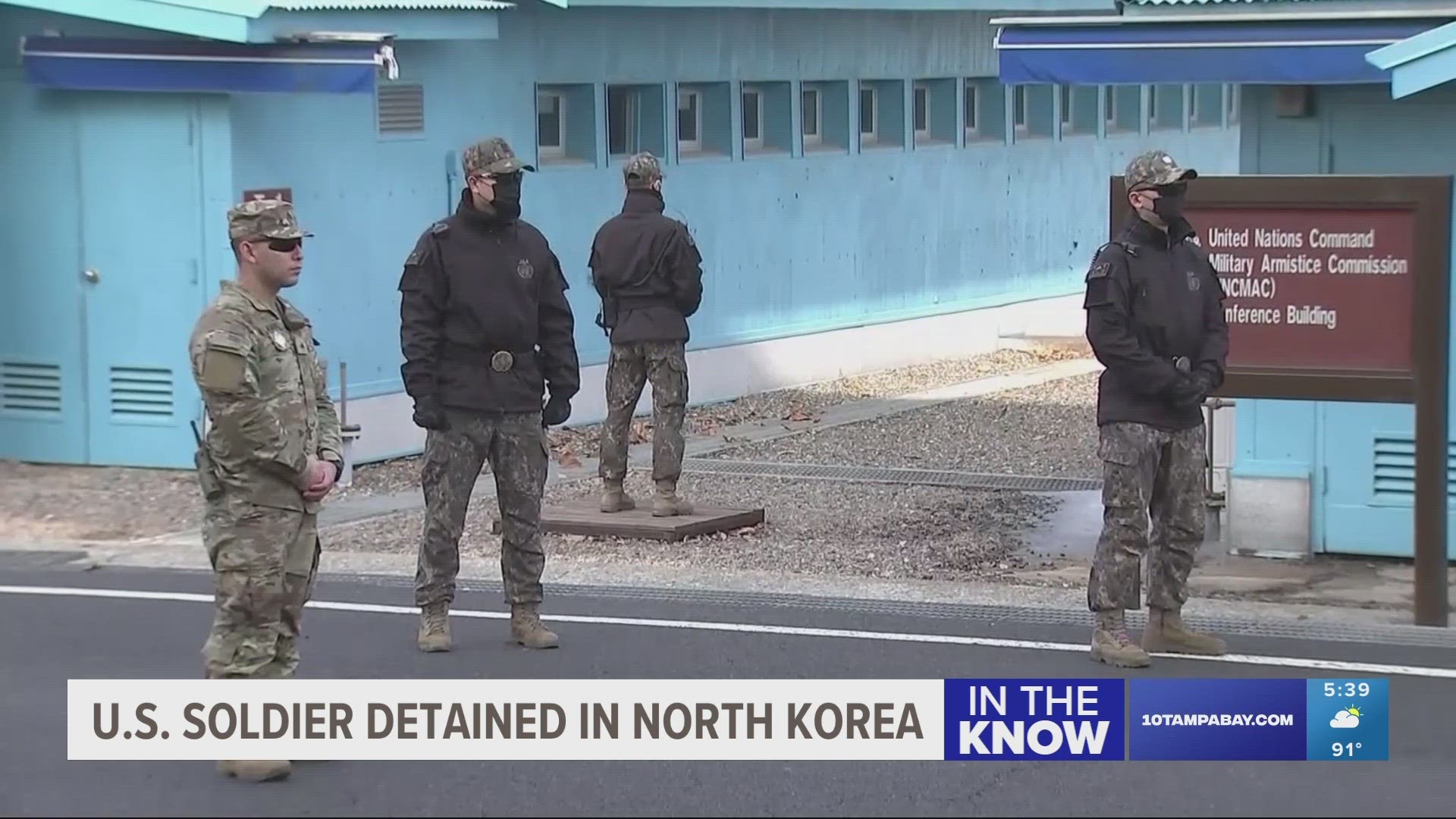 Two U.S. officials said the American soldier who fled across the border into North Korea had just been released from a South Korean prison.