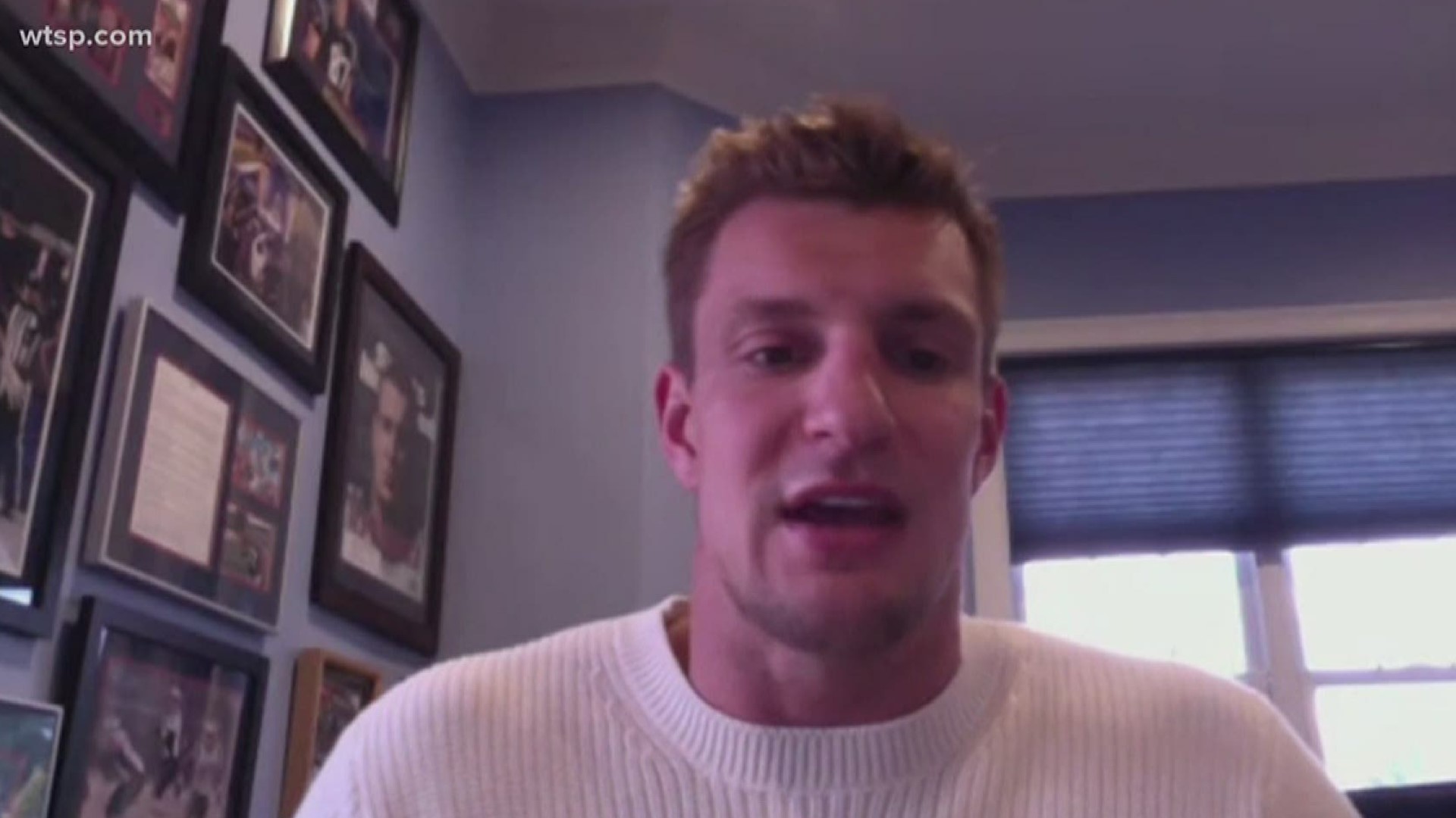 Rob Gronkowski met with the media on Wednesday to talk about his trade to the Buccaneers!