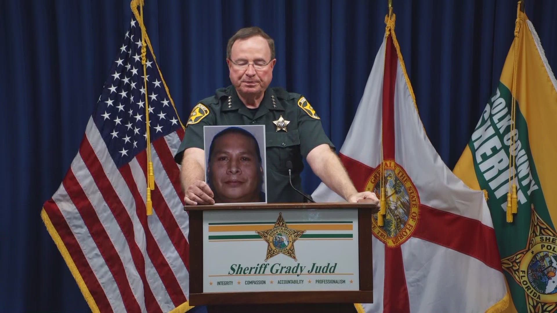 Instead of taking care of a bedridden relative, Sheriff Grady Judd explains he threw a chemical cleaning agent on her and threatened to kill her.