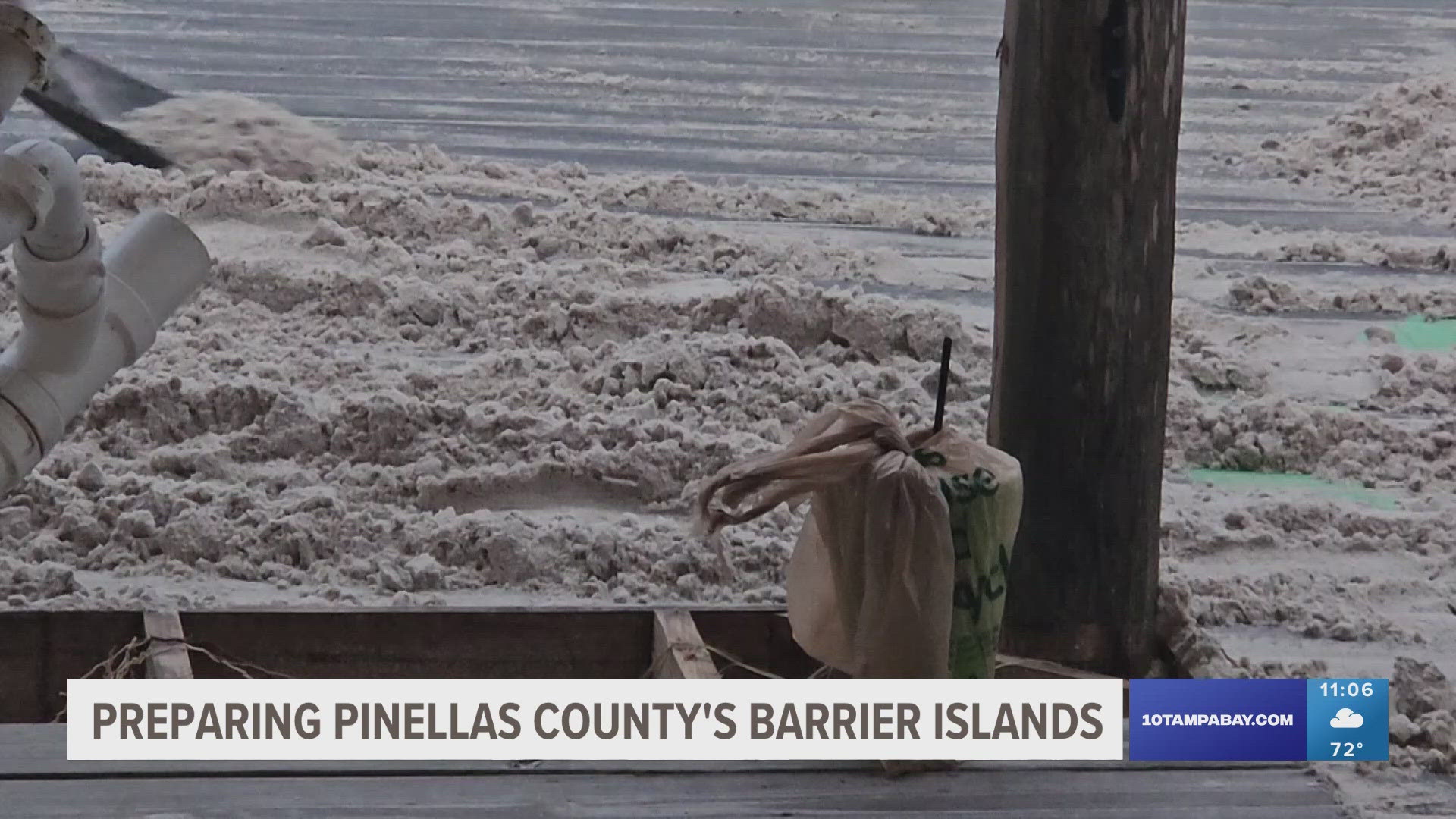 Madeira Beach city crews said cleaning up the side of the roads is their main priority.