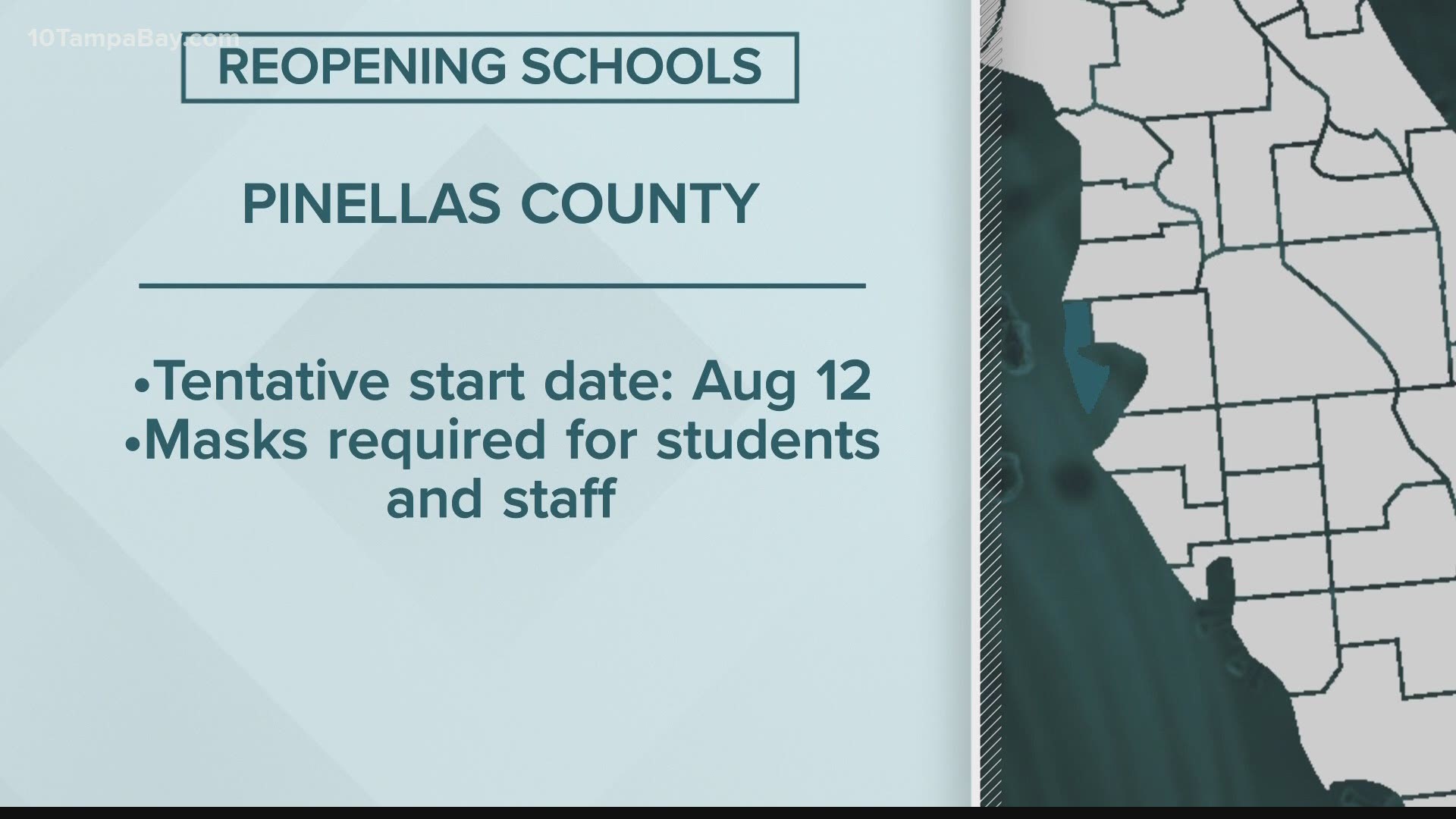School districts around the Tampa Bay area are working on plans to reopen schools for students and staff safely during the coronavirus pandemic.
